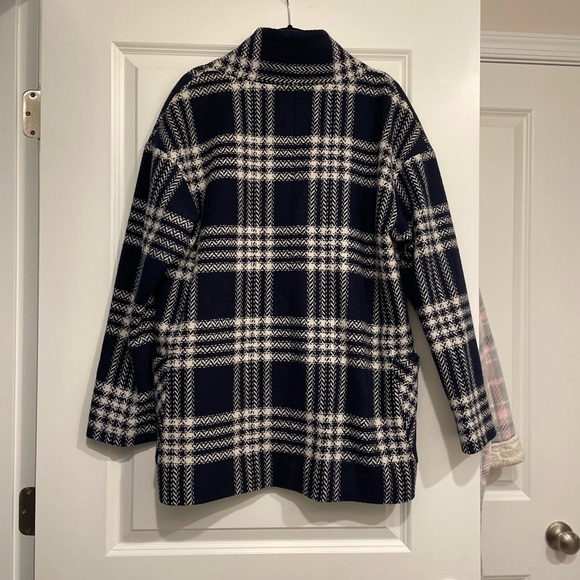 Pendleton | Women’s Virgin Wool Plaid Collarless Blazer Size Medium - Picture 2 of 7